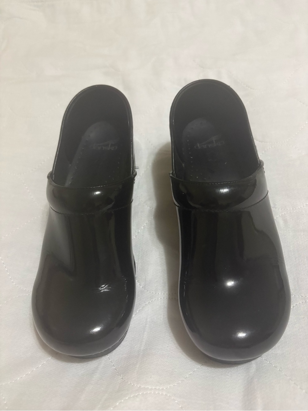 Dansko Black Patent Clogs Slip-On Women's Shoes